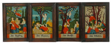 Hinterglasmaler des 20. Jh. Süddeutschland, ''Vier Jahreszeiten'', vie…