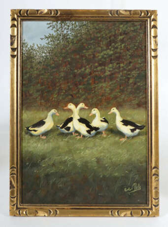 Puls, Erich Düsseldorf 1910 - 1981 Jülich. ''Enten an einer Wiese'', W… - photo 2 Puls, Erich Düsseldorf 1910 - 1981 Jülich. ''Enten an einer Wiese'', W… - photo 2