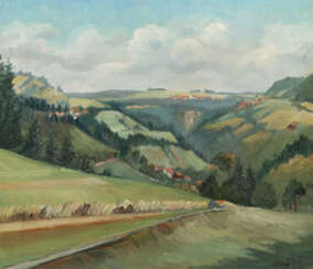 Votteler, G. Maler des 20. Jh.. ''Schwarzwaldtal'', Blick in ein somme…