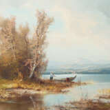 Wagner, Hans 1924 - ca. 1982, deutscher Maler. ''Fischer am Bergsee'',… - photo 1