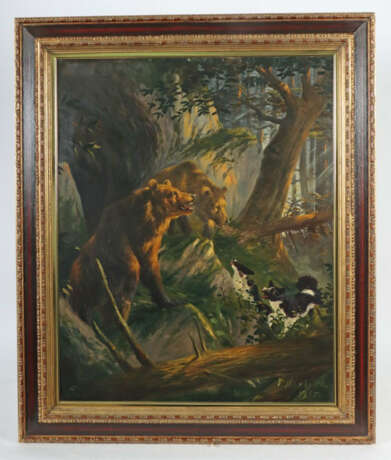 Arendt, Fred 1928 - 2014, deutscher Maler. ''Bären im Wald'', von Hund… - photo 2 Arendt, Fred 1928 - 2014, deutscher Maler. ''Bären im Wald'', von Hund… - photo 2