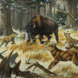 Arendt, Fred 1928 - 2014, deutscher Maler. ''Büffel von Wölfen umringt… - photo 1