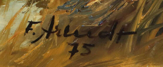 Arendt, Fred 1928 - 2014, deutscher Maler. ''Wildschweinjagd'', winter… - фото 3