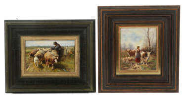 2 Maler des 20./21. Jh. 2 verschiedene Tierdarstellungen, je unleserl.…