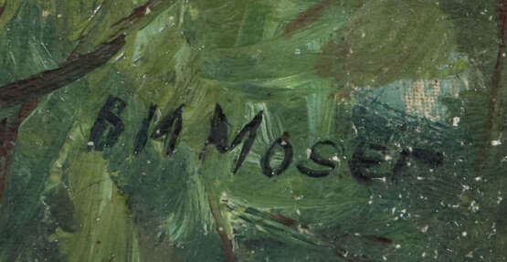 Maler des 20./21. Jh. ''Flusslandschaft'', an einer Brücke über einem … - photo 3