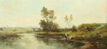 Wehringer, Herbert 1926 - 2017, deutscher Maler. ''Flusslandschaft'', …