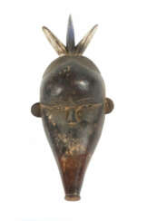 Maske der Yakuba Elfenbeinküste u. a., Holz geschnitzt, Maskengesicht …