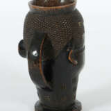 Palmweinbecher der Kuba DR Kongo, Holzbecher in Form eines Kopfes mit … - Foto 3