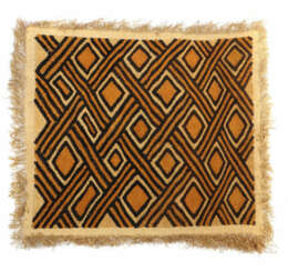 Bastmatte der Bakuba DR Kongo, sog. Bakuba-Velvet, Raffiapalmfasergewe…