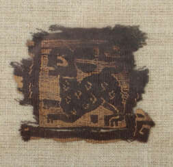 Koptisches Stofffragment Ca. 4. Jh. nach Christus, gewebter Stoff in R…