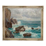 WENK, ALBRECHT (1863 - 1934), "Brandung - Felsenküste bei Capri", - photo 2