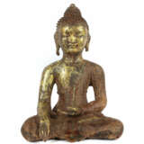 Buddha Shakyamuni Burma, 2. Hälfte 20. Jh., Metallguss, vergoldet, im … - фото 1