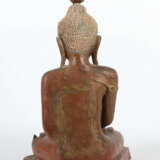 Buddha Burma, Mitte 20. Jh., Lacquerware, schwarz grundiert, rot lacki… - photo 2