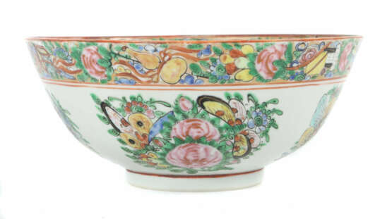 Schale China, 2. Hälfte 20. Jh., Porzellan, polychrome Aufglasurmalere… - Foto 1 Schale China, 2. Hälfte 20. Jh., Porzellan, polychrome Aufglasurmalere… - Foto 1