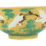 Schale mit Kranichen China, Porzellan, dünnwandig, kaiserliche Yongzhe… - Foto 1