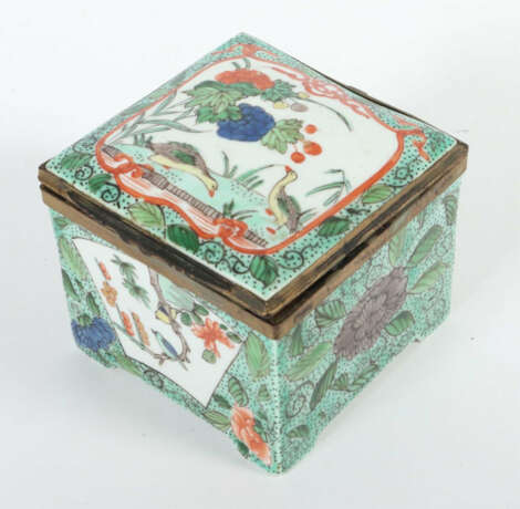 Tintenfass China, wohl späte Qing-Dynastie, Porzellan, polychrom bemal… - photo 2