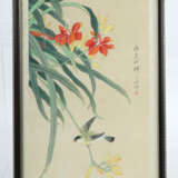 Maler des 20. Jh. China, Vogel auf Carolina-Lilien, Gouachemalerei auf… - фото 2