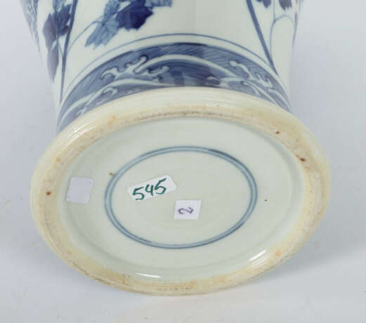Balustervase China, 19./20. Jh., Qing-Dynastie, Porzellan, blaue Unter… - фото 4 Balustervase China, 19./20. Jh., Qing-Dynastie, Porzellan, blaue Unter… - фото 4