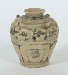 Vierhenkelvase China, Ming-Dynastie, 1368 - 1644, Steingut glasiert, b…