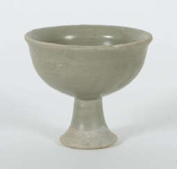Weinbecher China, Song/Yuan-Dynastie, 960 - 1368, Steingut, beiger Sch…