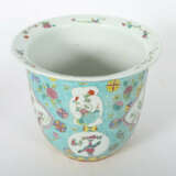 Famille Rose-Übertopf China, 2. Hälfte 20. Jh., Porzellan, polychrome … - photo 2