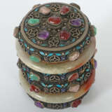 Feine Teedose China, 1. Hälfte 20. Jh., Sterling-Silber, innen vergold… - Foto 2