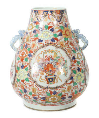 Bodenvase China, 20. Jh., Porzellan, polychrome Aufglasurmalerei mit ü… - Foto 1 Bodenvase China, 20. Jh., Porzellan, polychrome Aufglasurmalerei mit ü… - Foto 1