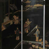 Paravent China, 20. Jh., schwarz lackierte Holzelemente mit Scharnierv… - фото 3