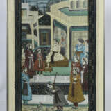 Audienz im Palast Indien, 19./20. Jh., Gouache auf Seidenstoff, höfisc… - Foto 2