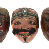 Drei Theatermasken Indonesien, Bogor, Java, 1. Hälfte bis Mitte 20. Jh… - photo 1