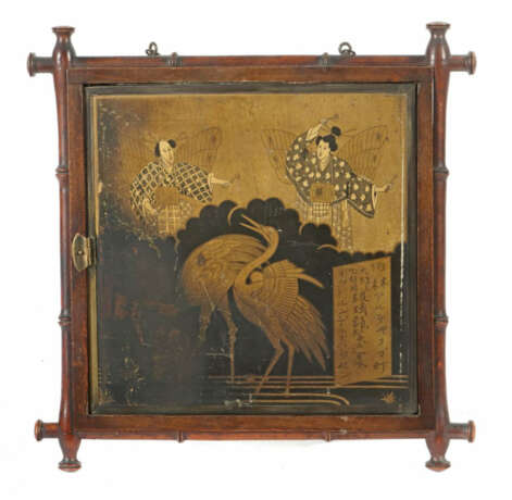 Kosmetischer Stellspiegel Japan, um 1900, Holzrahmen in Bambusstangen … - фото 1 Kosmetischer Stellspiegel Japan, um 1900, Holzrahmen in Bambusstangen … - фото 1