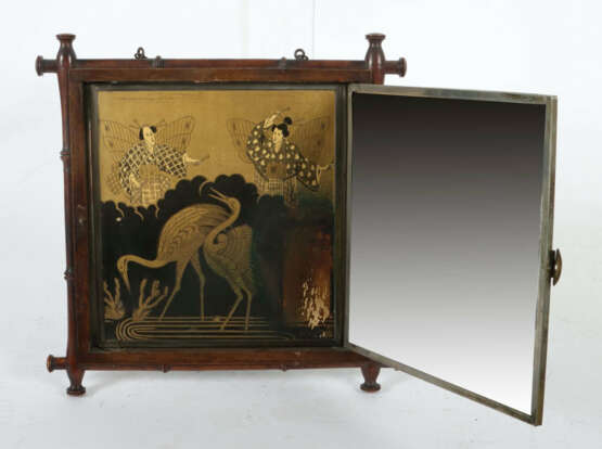 Kosmetischer Stellspiegel Japan, um 1900, Holzrahmen in Bambusstangen … - фото 2 Kosmetischer Stellspiegel Japan, um 1900, Holzrahmen in Bambusstangen … - фото 2