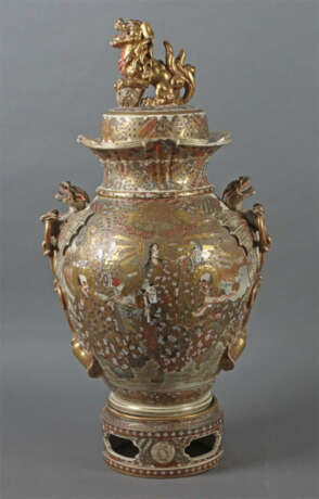 Monumentale Satsuma-Bodenvase Japan, um 1900, Keramik, beiger Scherben… - photo 1 Monumentale Satsuma-Bodenvase Japan, um 1900, Keramik, beiger Scherben… - photo 1