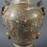 Monumentale Satsuma-Bodenvase Japan, um 1900, Keramik, beiger Scherben… - photo 4