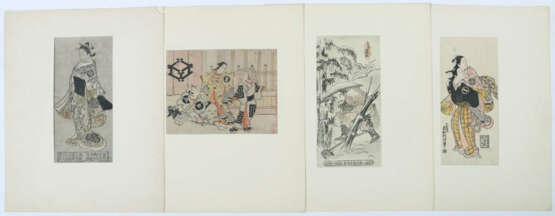 8 Holzschnitte Japan, 20. Jh., auf feinem Pergament im Passepartout, n… - photo 2 8 Holzschnitte Japan, 20. Jh., auf feinem Pergament im Passepartout, n… - photo 2