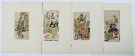 8 Holzschnitte Japan, 20. Jh., auf feinem Pergament im Passepartout, n… - photo 3 8 Holzschnitte Japan, 20. Jh., auf feinem Pergament im Passepartout, n… - photo 3