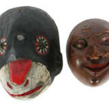 Zwei Masken 1x Affenmaske aus Guatemala, Holz, geschnitzt, farbig bema… - фото 1