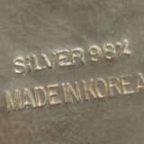 Deckeldose Korea, 20. Jh., Silber 98%, ca. 530 g, runder Standring, ge… - photo 3