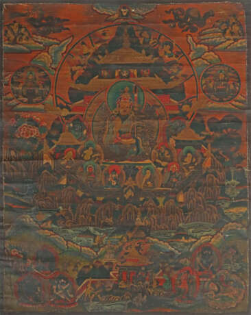 Thangka mit der Darstellung von Padmasambhava Nepal, 18./19. Jh., Temp… - photo 1 Thangka mit der Darstellung von Padmasambhava Nepal, 18./19. Jh., Temp… - photo 1
