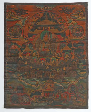 Thangka mit der Darstellung von Padmasambhava Nepal, 18./19. Jh., Temp… - photo 2 Thangka mit der Darstellung von Padmasambhava Nepal, 18./19. Jh., Temp… - photo 2