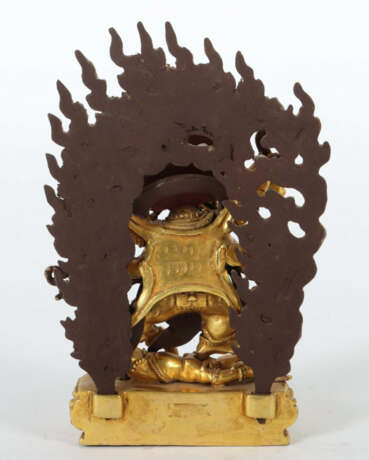Mahakala Nepal, Mitte 20. Jh., Bronze, feuervergoldet, dreiteilig mit … - photo 3 Mahakala Nepal, Mitte 20. Jh., Bronze, feuervergoldet, dreiteilig mit … - photo 3