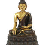 Feine Bronze des Buddha Shakyamuni Nepal, 18./19. Jh., Bronze, patinie… - photo 1