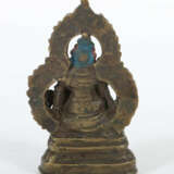 Miniatur des Kubera Tibet, 18./19. Jh., Bronze, das Gesicht und die Fl… - photo 2