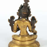 Grüne Tara Tibetochinesisch, 19. Jh., Bronze, feuervergoldet, mit Lapi… - photo 2