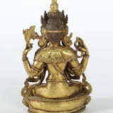 Vierarmiger Bodhisattva Avalokitesvara Tibetochinesisch, 19. Jh., Bron… - photo 2