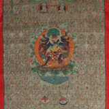 Silberthangka mit Chakrasamvara Nepal, 19./20. Jh., Gouache auf Leinen… - photo 1
