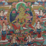 Thangka der Khadiravani-Tara Nepal, 19./20. Jh., Gouache auf Leinen, i… - photo 3