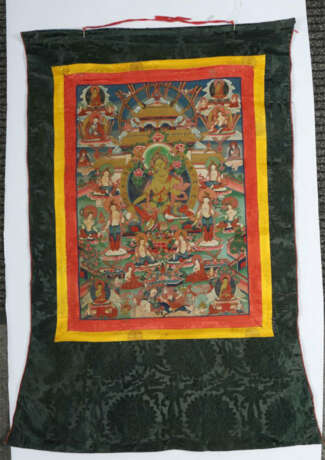 Thangka der Khadiravani-Tara Nepal, 19./20. Jh., Gouache auf Leinen, i… - photo 7 Thangka der Khadiravani-Tara Nepal, 19./20. Jh., Gouache auf Leinen, i… - photo 7