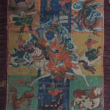 Thangka des Palden Lhamo Nepal/Tibet, 19. Jh., Gouache auf Leinen, im … - фото 2