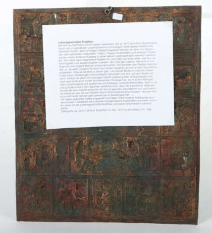 Kupfertafel mit Buddha Shakyamuni Indien, Ladakh, Mitte 20. Jh., Kupfe… - Foto 2 Kupfertafel mit Buddha Shakyamuni Indien, Ladakh, Mitte 20. Jh., Kupfe… - Foto 2
